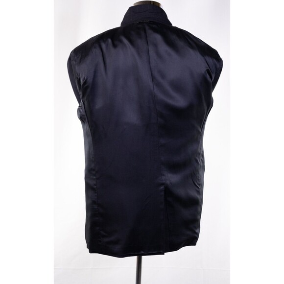 Jos A Bank 2 Button Blue Striped 100% Wool Sport Coat Jacket Blazer Sz 46r - Picture 10 of 13